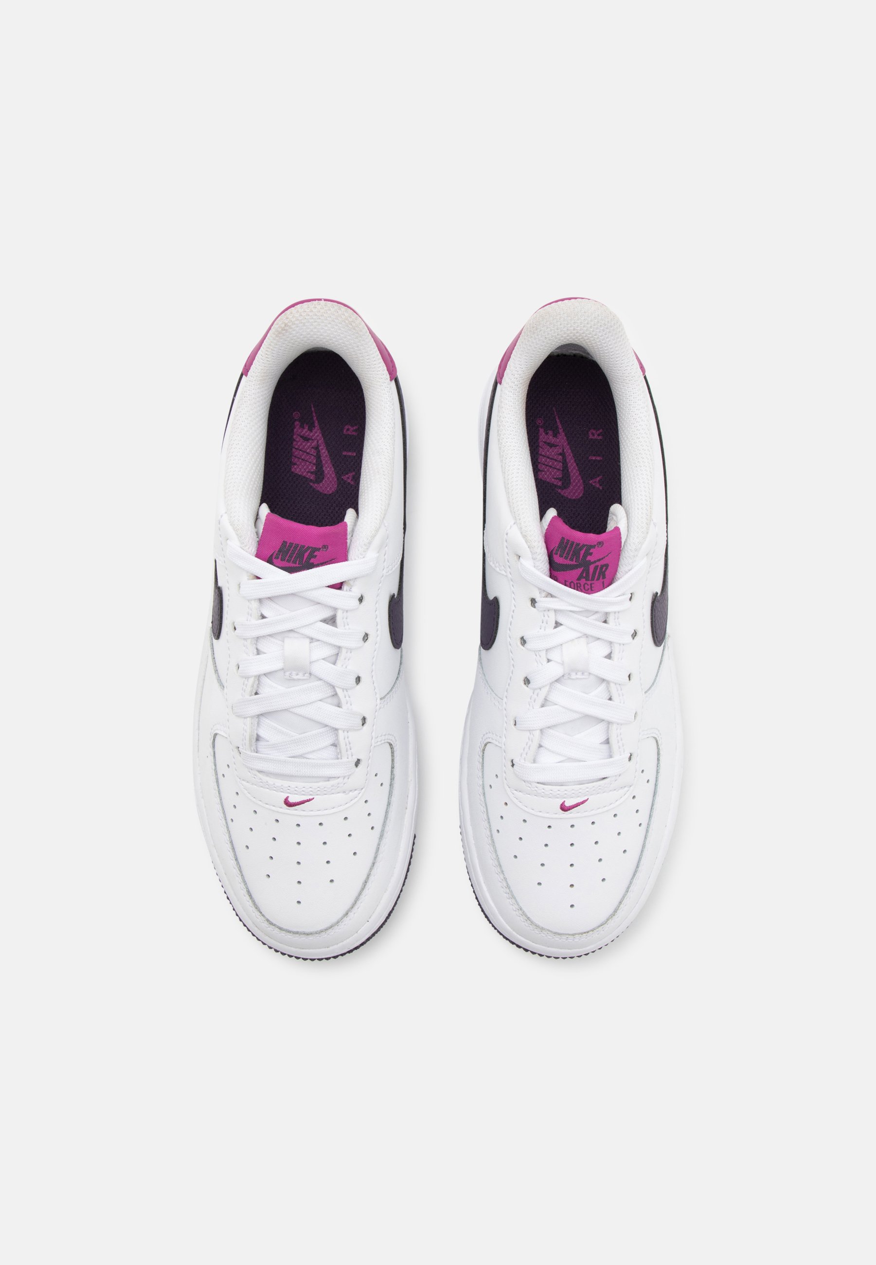 white pink and purple air force ones