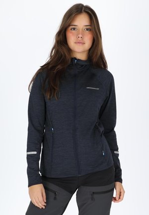 TRAIL STRETCH - Zip-up sweatshirt - dk navy melange  navy