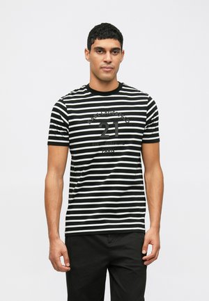 CREWNECK - T-Shirt print - black/white