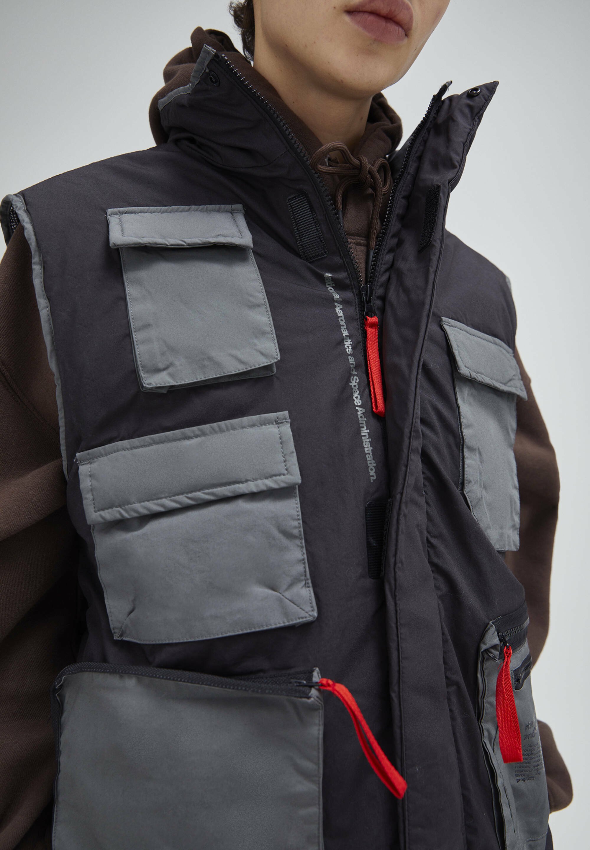 doudoune noir pull and bear