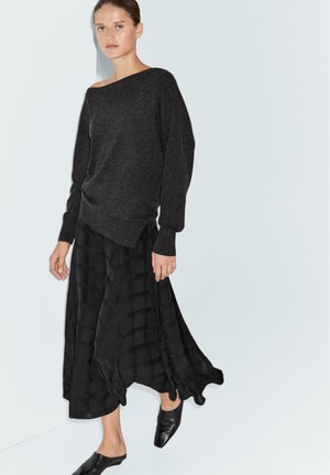 LONG FLOUNCE - Gonna lunga - mottled dark blue