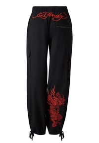 Ed Hardy DRAG-FLAME  - Cargo trousers - black