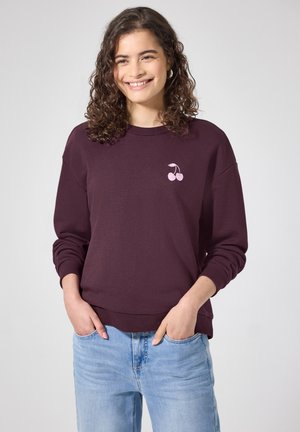 Street One Studio LANGARM SWEATSHIRT MIT BACKPRINT - Sweatshirt - very berry