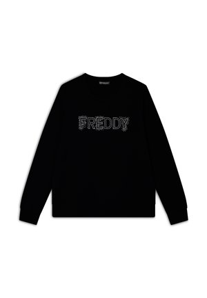 GIROCOLLO CON LOGO IN STRASS - Sudadera - nero