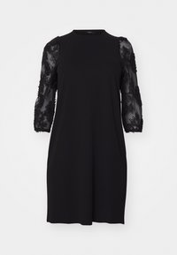 VMCEMMALY O NECK SHORT DRESS - Džersejové šaty - black