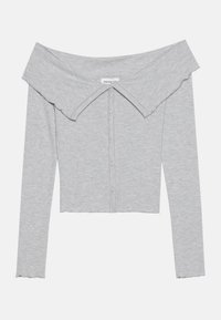 Topper langermet - mottled light grey