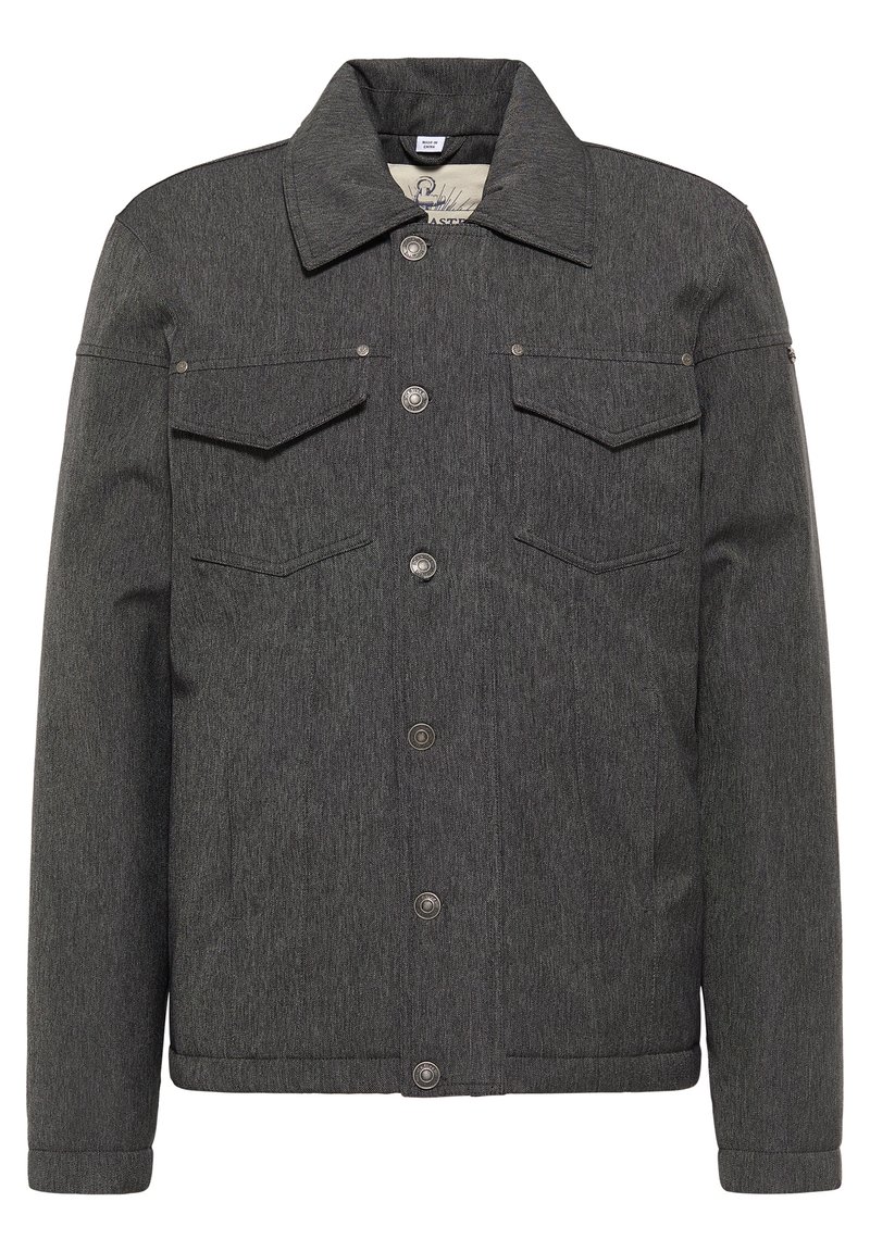 dreimaster Winterjas zwart denim/blackdenim