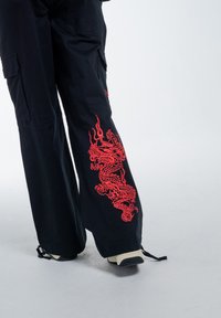 Ed Hardy DRAG-FLAME  - Cargo trousers - black