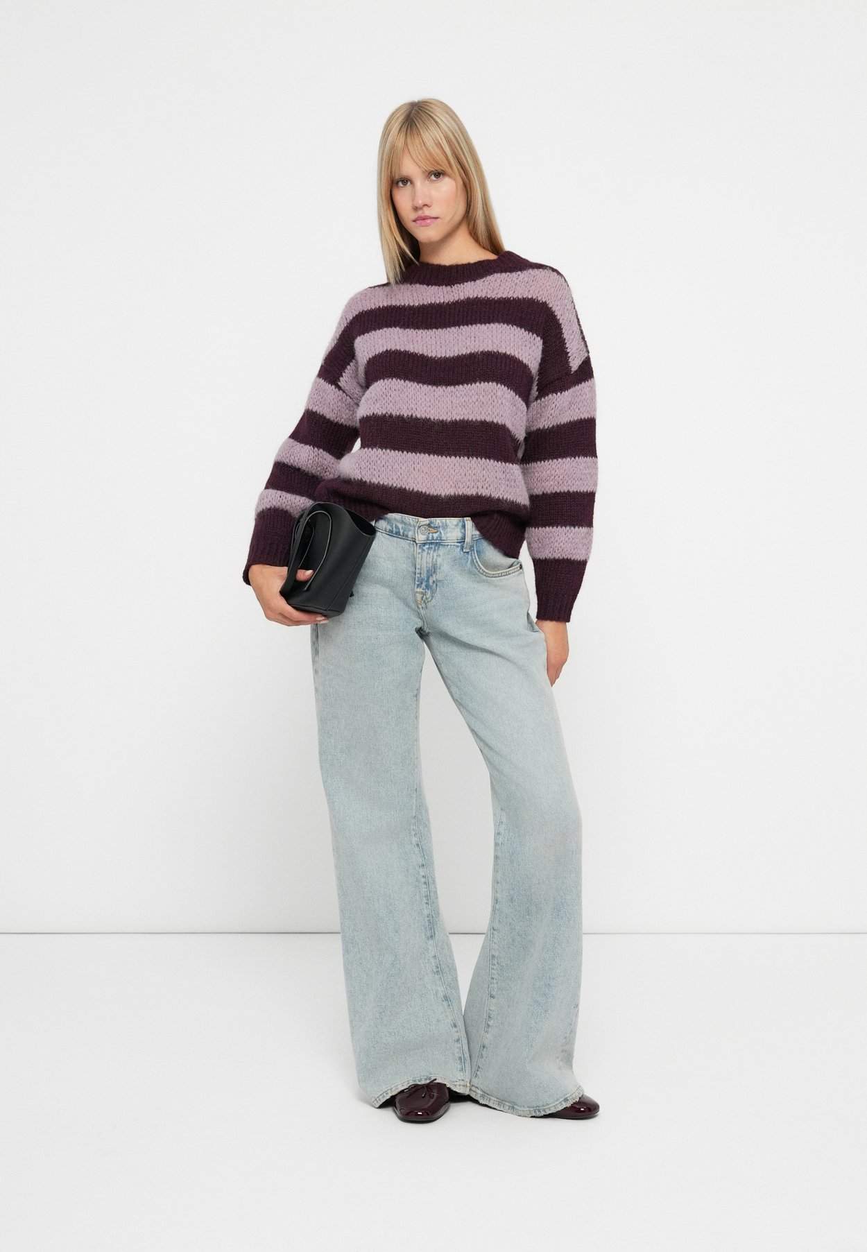 ONLCAMEL LIFE STRIPE O NECK