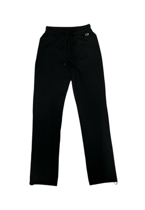Pantaloni della tuta neri a gamba dritta con vita elasticizzata, coulisse e piccolo logo nella parte superiore sinistra.