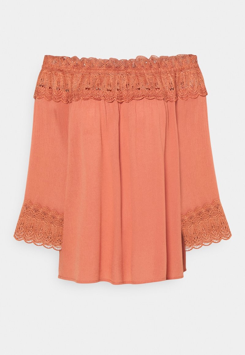 Cream Blouse - orange