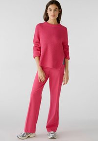 Oui RUBI MIT REISSVERSCHLUSS - Strickpullover - pink