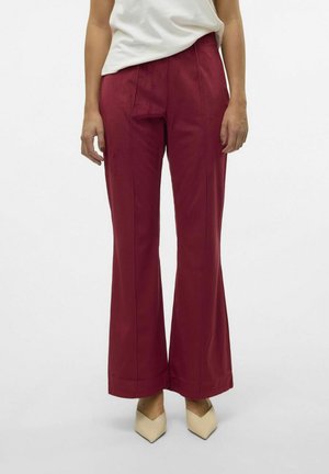 SNDIANA FLARED - Auduma bikses - rumba red