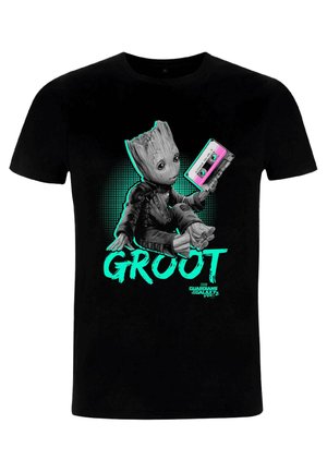 MARVEL NEON BABY GROOT - Print T-shirt - black