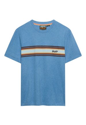 Superdry & Co, SUPERDRY OUTDOOR STRIPE LOGO RELAXED T-SHIRT.. - T-shirts print - cornflower blue marl