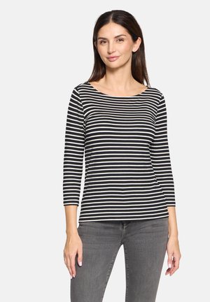 BASIC  MIT RINGEL - T-shirt à manches longues - schwarz weiß