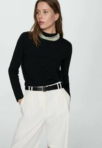 Mango Strickpullover - black