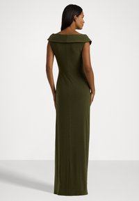 Lauren Ralph Lauren JERSEY OFF THE SHOULDER GOWN - Iltapuku - botanic green