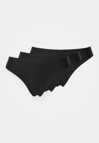THONG HIGH LEG 3 PACK - String - black