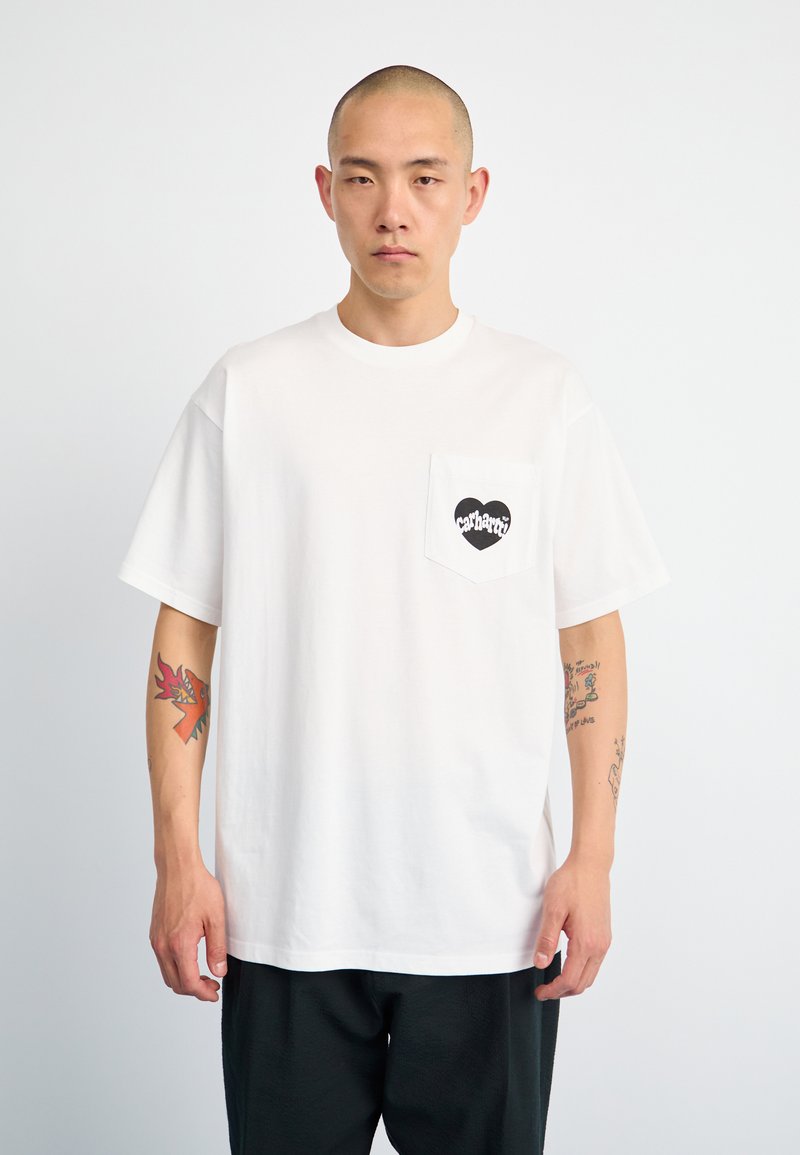 Carhartt WIP AMOUR POCKET - T-shirts med print - white/black