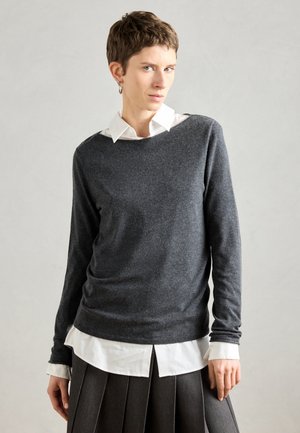 LONGLSEEVE BOAT NECK - Jumper - night grey melange