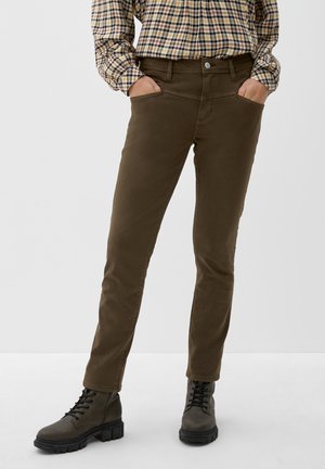 s.Oliver Jeans Slim Fit - olivgrun