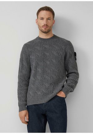 Strickpullover - taubengrau