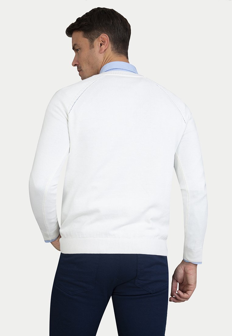 Herren Strickjacken | Sir Raymond Tailor ARMA Strickpullover ecru/offwhite - LG72413 Herren Strickjacken | Sir Raymond Tailor ARMA Strickpullover ecru/offwhite - LG72413