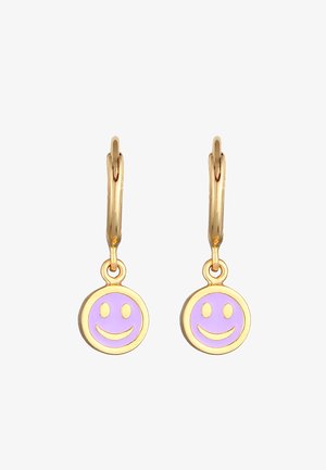 Elli HOOPS SMILING FACE - Oorbellen - gold-coloured