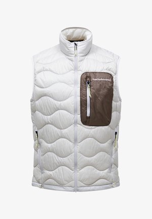 Peak Performance, HELIUM UTILITY DOWN VEST MEN - Waistcoat - antarctica/terrain tan