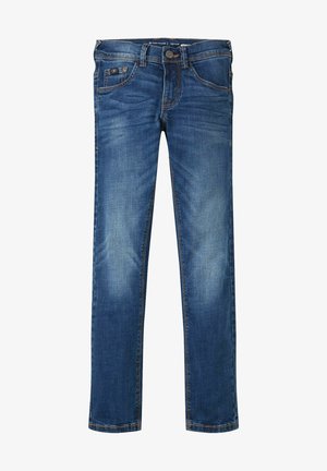Vaqueros rectos - used mid stone blue denim