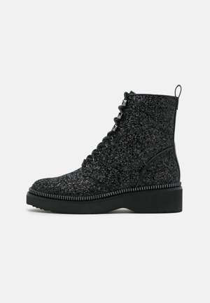 Botines con cordones - black