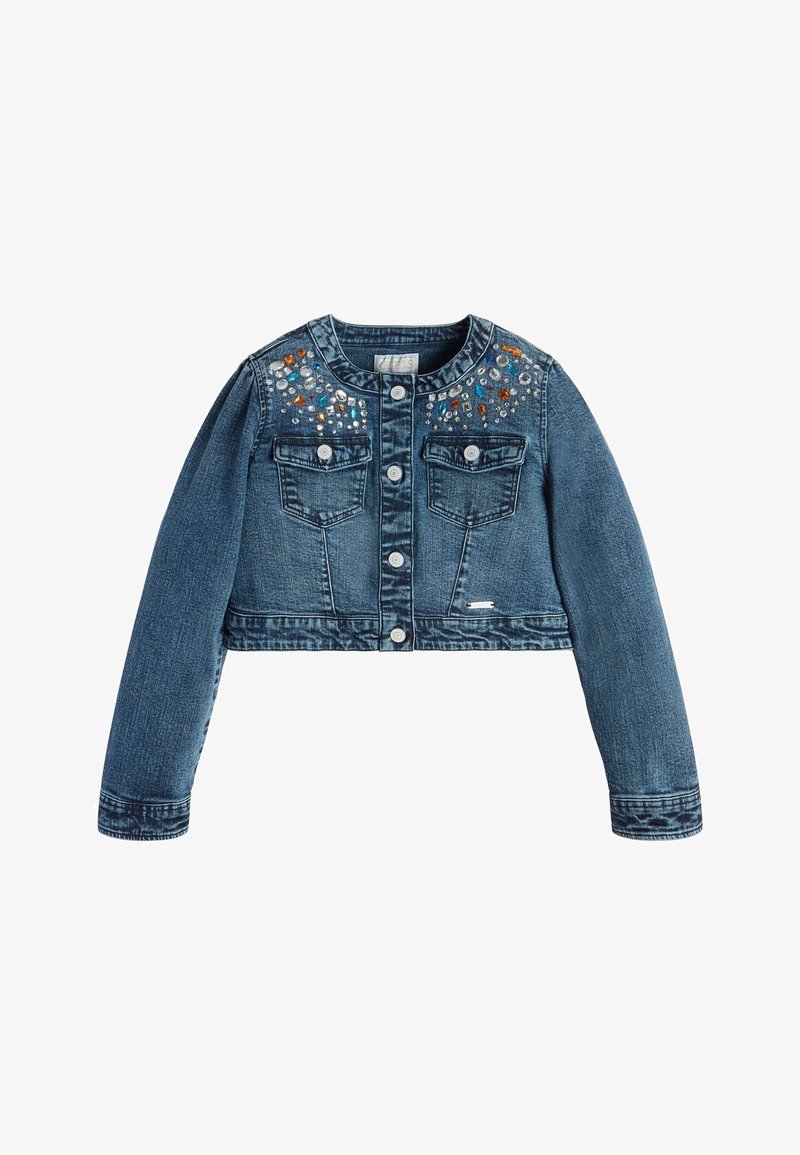 Guess MIT PAILLETTEN - Farkkutakki - blau