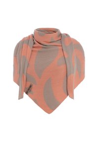 Knit Factory LEAF - Sjaal - pebble grey apricot