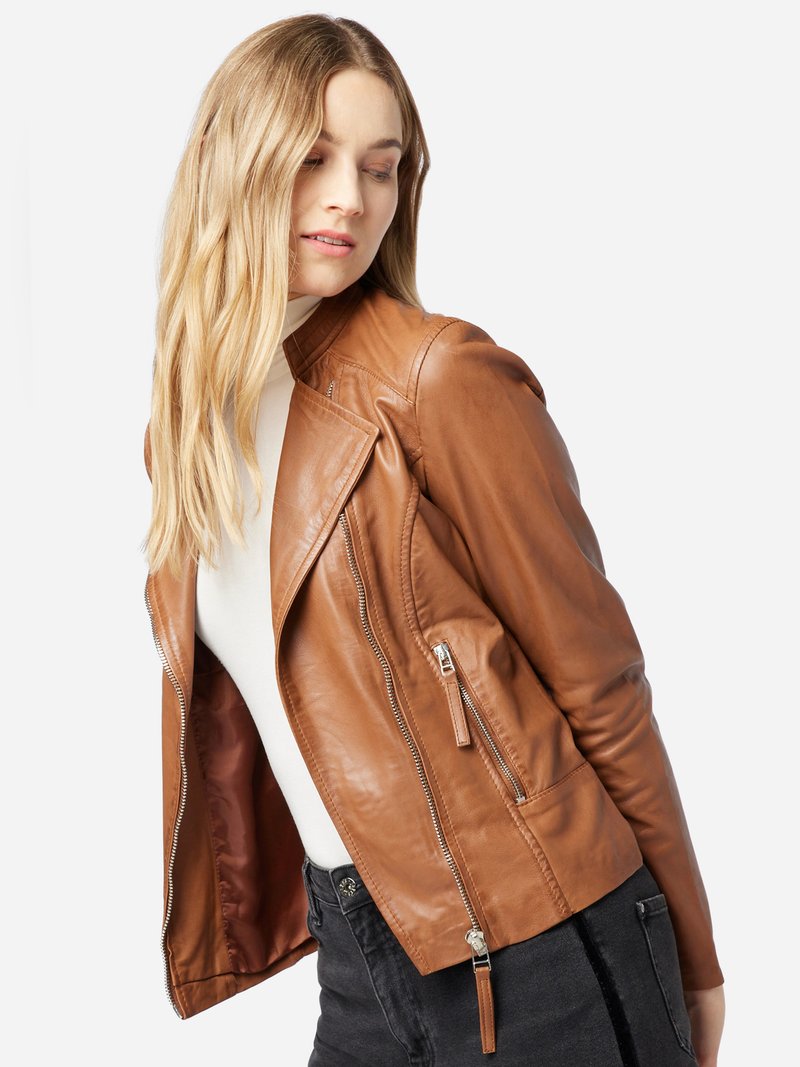 Damen Leichte Jacken | Ricano RYLEE Lederjacke cognac - MZ92738 Damen Leichte Jacken | Ricano RYLEE Lederjacke cognac - MZ92738