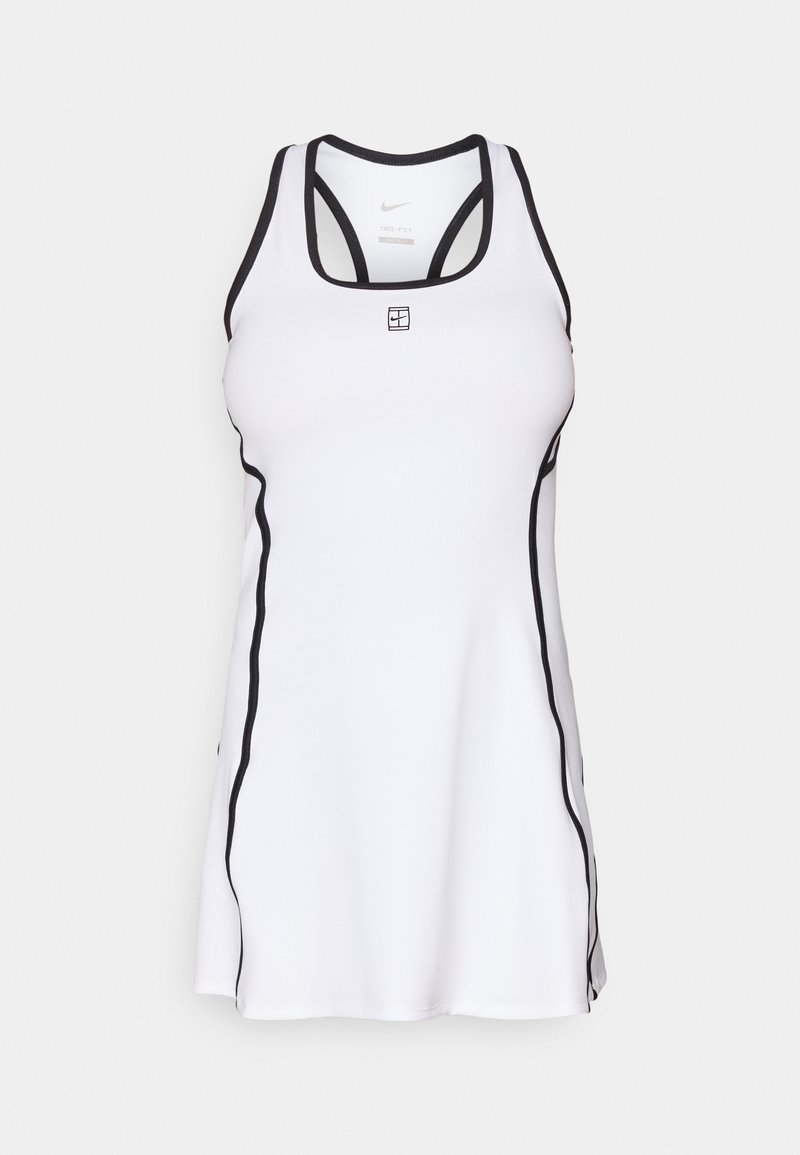 Nike Performance NIKECOURT ADVANTAGE DRESS NOVELTY - Sports dress - white /black/white - Zalando.ie