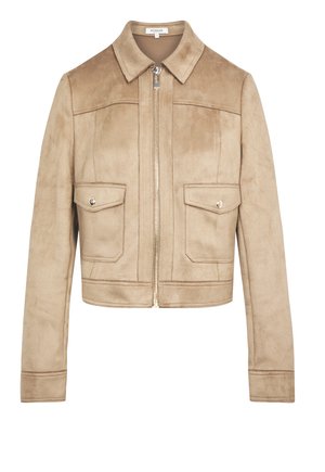 Morgan, Veste en similicuir - taupe