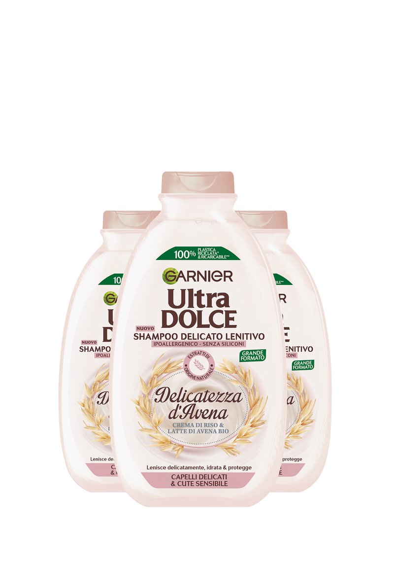 Garnier - SHAMPOO ULTRA DOLCE DELICATEZZA D'AVENA, SHAMPOO PER CAPELLI E CUTE DELICATI, 400 ML - 3 PACK - Shampoo, Ingrandire