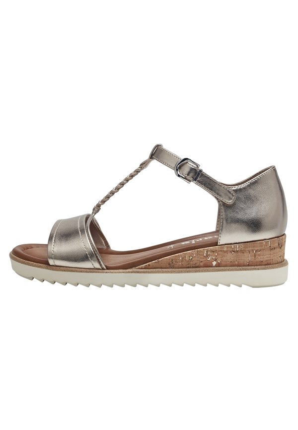 Keilsandalette - light gold