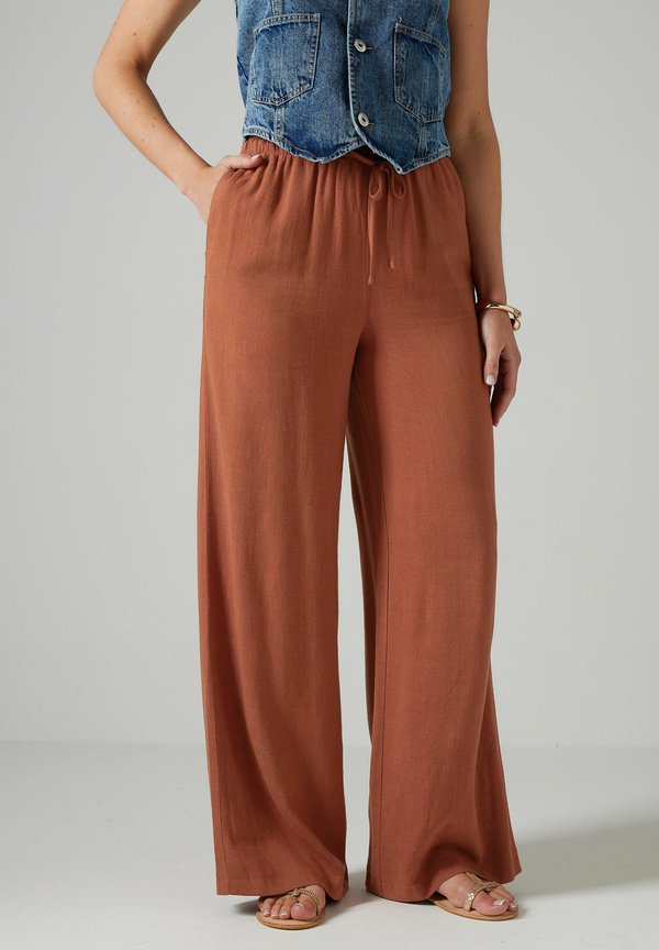 FEEL WIDE LEG - Stoffhose - orange