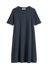 WIDE SEAM ROUND-NECK SHORT SLEEVE - Jerseykleid - muted blue
