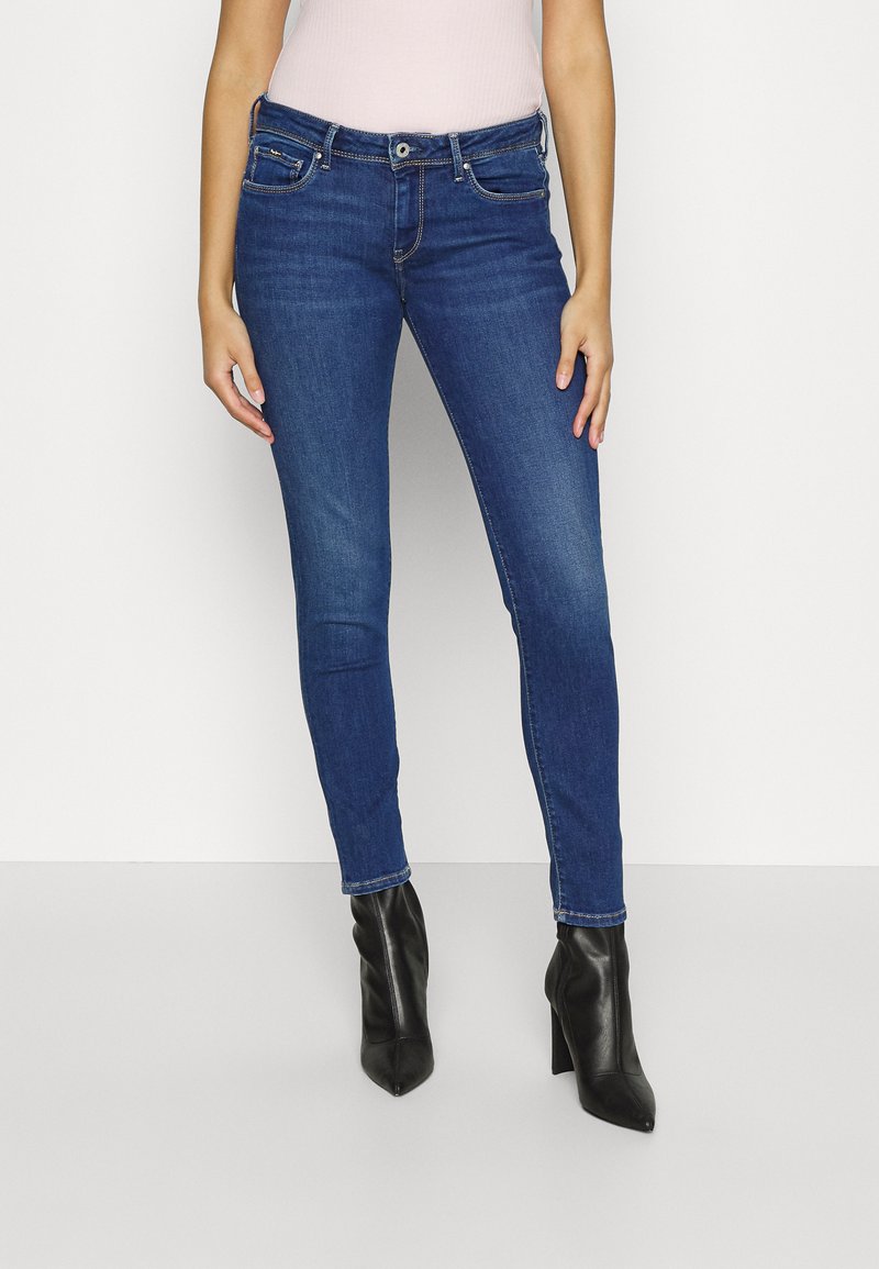 Jeans Pepe Donna Fit Skinny Vita Bajo Soho - Gamba Stretta, Chiusura Con Zip, Lifestyle Casual