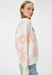 Koton FLORAL - Stickad tröja - pink