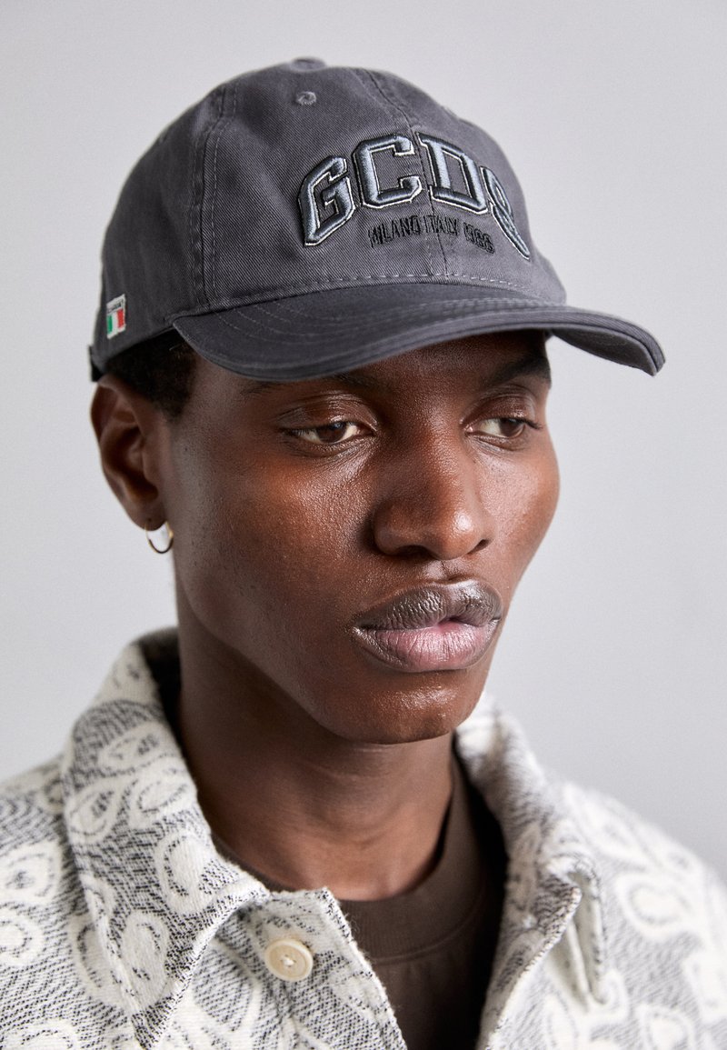GCDS LOUNGE LOGO BASEBALL HAT UNISEX - Kapa - dark grey