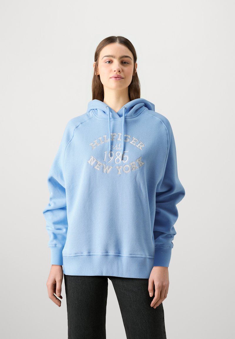 Tommy Hilfiger VARSITY HOODIE - Felpa - vessel blue