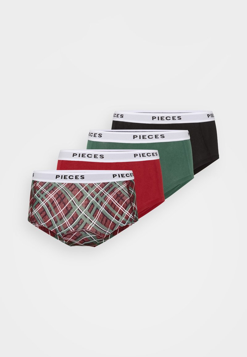 Pieces PCLOGO LADY 4 PACK - Boyshorts - red/green/black/rood - Zalando.be