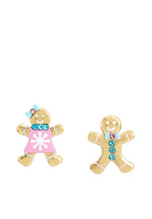 JINGLE BELL BLING CHRISTMAS GINGERBREAD STUD - Earrings - pink