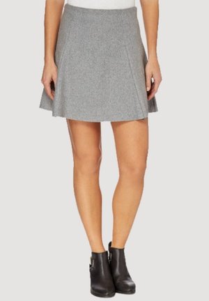 CON CREMALLERA LATERAL - Minifalda - gris