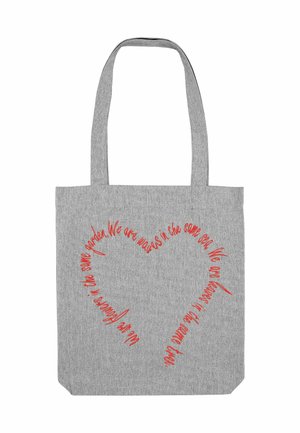 FLOWERS PRINT - Shopping Bag - mottled grey
