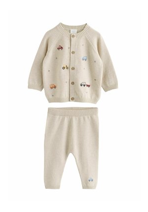 Next, KNITTED CARDIGAN AND LEGGING BABY SET - Strickjacke - neutral transport